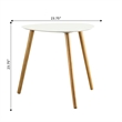 Pemberly Row Modern Wood Triangular End Table in Piano White