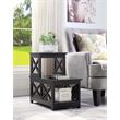 Pemberly Row Transitional Wood Two-Step Accent End Table in Black