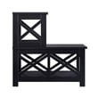 Pemberly Row Transitional Wood Two-Step Accent End Table in Black