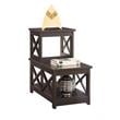 Pemberly Row Contemporary Wood Two-Step Accent End Table in Espresso
