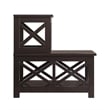 Pemberly Row Contemporary Wood Two-Step Accent End Table in Espresso