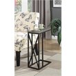 Pemberly Row C End Table in Weathered Gray Wood and Black Metal