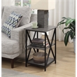 Pemberly Row Three-Tier Transitional Wood End Table in Weathered Gray