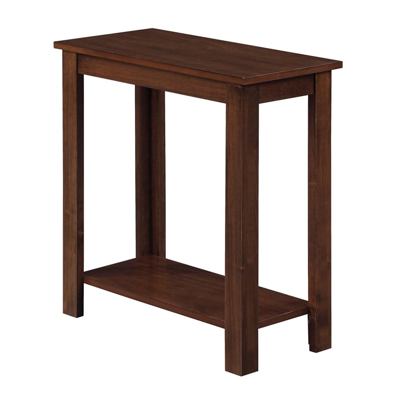 Pemberly Row Transitional Wood End Table in Espresso Mahogany