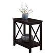 Pemberly Row Contemporary Wood Chairside End Table with Shelf in Espresso