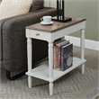 Pemberly Row One-Drawer Traditional Wood End Table with Bottom Shelf in White