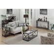 Pemberly Row Transitional Metal Wedge End Table in Weathered Gray