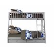 Pemberly Row Twin over Full Bunk Bed with 2 Drawers in Gray