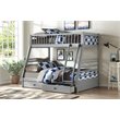 Pemberly Row Twin over Full Bunk Bed with 2 Drawers in Gray
