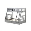 Pemberly Row Twin over Full Bunk Bed with 2 Drawers in Gray