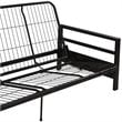 Pemberly Row Contemporary Sturdy Metal Futon Frame with Solid Mesh in Black