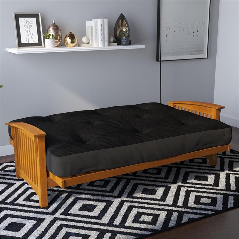 Pemberly Row 8 Inch Futon Mattress in Black