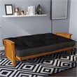 Pemberly Row 8 Inch Futon Mattress in Black