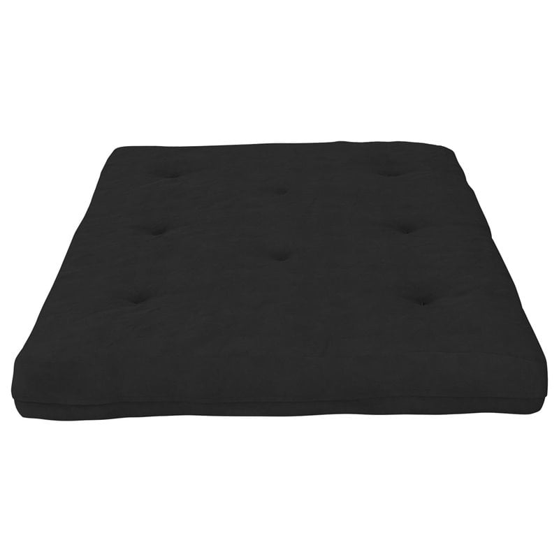 Pemberly Row 8 Inch Futon Mattress in Black