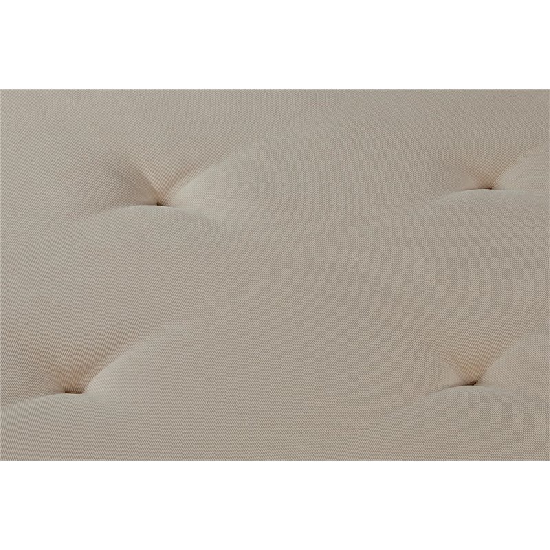 Pemberly Row 6 Inch Futon Mattress in Tan Microfiber