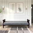 Pemberly Row 6 Inch Square Quilted Futon Mattress Full Size in Gray