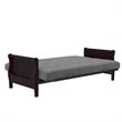 Pemberly Row 6 Inch Square Quilted Futon Mattress Full Size in Gray