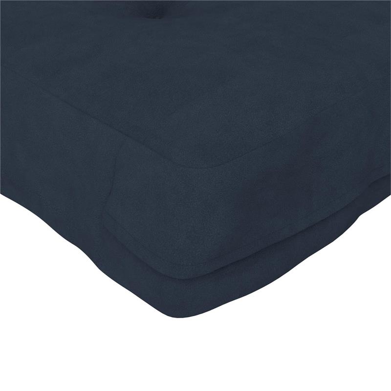 Pemberly Row 8 Inch Futon Mattress Full in Blue Microfiber