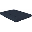 Pemberly Row 8 Inch Futon Mattress Full in Blue Microfiber