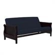 Pemberly Row 6 Inch Quilted Futon Mattress Full Size Blue