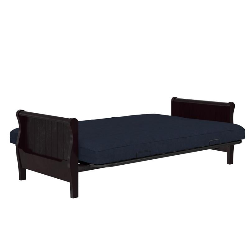 Pemberly Row 6 Inch Quilted Futon Mattress Full Size Blue