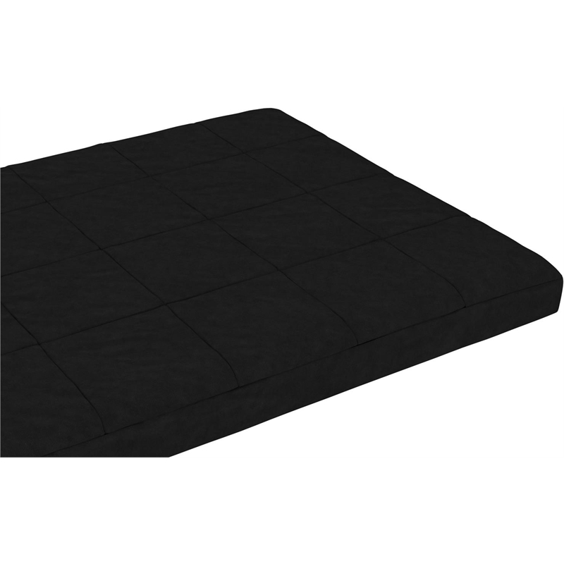 Pemberly Row 6 Inch Quilted Futon Mattress Full in Black