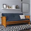 Pemberly Row 6 Inch Futon Mattress Full in Blue