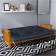 Pemberly Row 6 Inch Futon Mattress Full in Blue