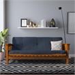 Pemberly Row 6 Inch Futon Mattress Full in Blue