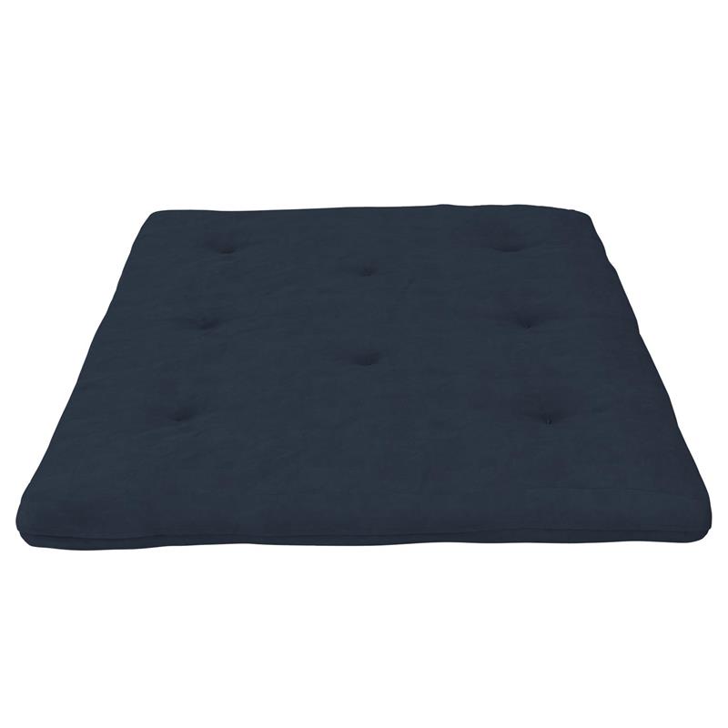 Pemberly Row 6 Inch Futon Mattress Full in Blue