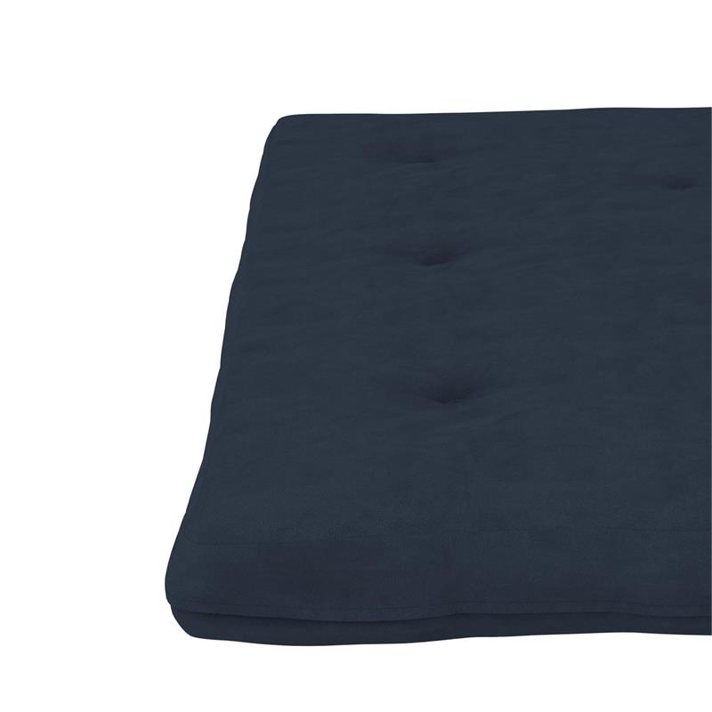 Pemberly Row 6 Inch Futon Mattress Full in Blue