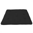 Pemberly Row 6 Inch Futon Mattress Full in Black Microfiber