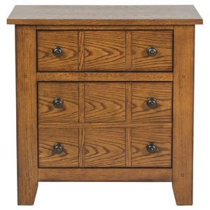 Pemberly Row 2 Drawer Night Stand in Rustic Finish