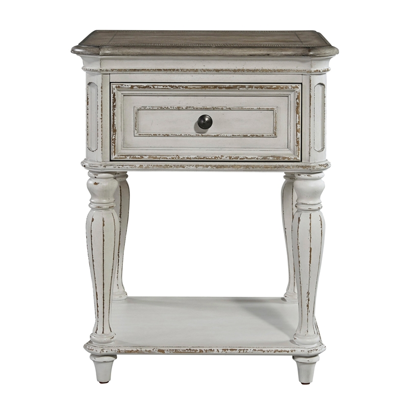 Pemberly Row Nightstand with Warm Antique Finish