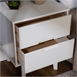 Pemberly Row 2-Drawer Groove Handle Wood Nightstand in White