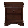 Pemberly Row 3-Drawers Traditional Wood Nightstand in Brown Cherry