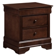 Pemberly Row 3-Drawers Traditional Wood Nightstand in Brown Cherry