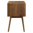 Pemberly Row Modern Wooden Nightstand With USB Ports in Walnut