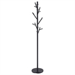 Pemberly Row Contemporary Round Base Coat Rack in Black