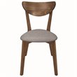 Pemberly Row Dining Side Chair in Natural Walnut and Gray