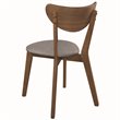 Pemberly Row Dining Side Chair in Natural Walnut and Gray