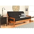 Pemberly Row Full-size Twill Fabric Futon Mattress in Black-Frame Not Included