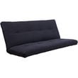 Pemberly Row Full-size Twill Fabric Futon Mattress in Black-Frame Not Included