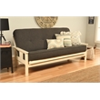 Pemberly Row Full Linen Fabric Futon Mattress in Gray - Frame Not Included