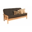 Pemberly Row Full Linen Fabric Futon Mattress in Gray - Frame Not Included
