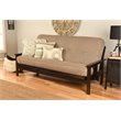 Pemberly Row Full-size Linen Fabric Futon Mattress in Stone Gray-Frame Not Included