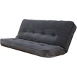 Pemberly Row Full Fabric Futon Mattress in Marmont Thunder Blue-Frame Not Included