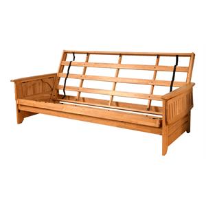 pemberly row queen traditional wood frame in butternut/espresso