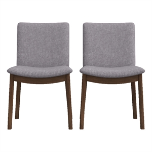Pemberley Row Fabric Light Gray Dining Chair Rectangular Mid-Century Modern 32&quot Assembled
