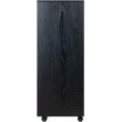 Pemberly Row 5-Drawer Tall Door Contemporary Wood Storage Cabinet in Black